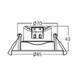 SPOT CU LED ROTUND G3 7W 3in1 IP54 ALB