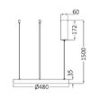 CORP DECORATIV LED 36W 3in1 SLP-PD-RND BELLA NEGRU