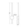CORP LED PENTRU PERETE-TINY-WL700 16W 1580lm 3000K AURIU