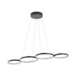 CORP DECORATIV LED 60W 3in1-Telecomanda-DIM PD1-RND NELA NEGRU