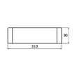 CORP LED PENTRU PERETE-DREPTUNGHI 12W 3000K NEGRU