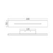 CORP LED PT PERETE 10W 3000K LEVA-WL300-RCT NEGRU
