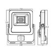 PROIECTOR LED 30W 3000K+ SENZOR,BR PLUS IP65/44