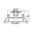 SPOT LED PATRAT 7W 3IN1 230 IP20 ALUMINIU ROTABILA