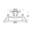 SPOT LED ROTUND 7W 3IN1 DIM 230V IP20 ALB ROTABIL