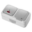 PRIZA SCHUKO+ INTRERUPATOR SCARA LED IP54 GRI PALMIYE VIKO