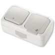 PRIZA SCHUKO+ INTRERUPATOR SCARA IP54 GRI PALMIYE VIKO