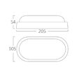 PLAFONIERA LED 12W 3000K 205x105x53.5MM IP54 BULKHEAD