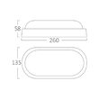 PLAFONIERA LED 18W 3000K 260x135x58MM IP54 BULKHEA