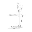 LAMPA LED DE BIROU LB125 5W 450lm DIM 5000K B/G