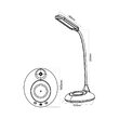 LAMPA LED DE BIROU LB146 3in1 NEGRU INCARCATOR TLF