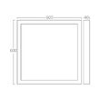 SUPORT APLICABIL 60X60 CM PENTRU PANEL LED SLIM