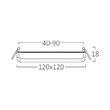 SPOT LED PATRAT ST 16W 1650lm 3in1 ALB REGLABIL IP20