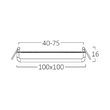 SPOT LED PATRAT ST 10W 1100lm 3in1 ALB REGLABIL IP20