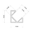 PROFIL ptr. BANDA LED-ST-COLT-ALUMINIU GEAM MAT CR1818 2M