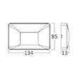 CORP LED PT, 3W 160lm, 3000K VEKTA-B PATRAT ALB IP65