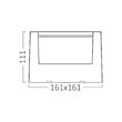 CORP LED PT EXT 15W 1450lm, 3in1 IP65 WALLS-G2 PATRAT