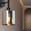 LAMPA DE PERETE S007W-3H-1xE27-ARGINTIU STICLA 