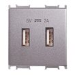 PRIZA USB 5V-2A MODULAR ANTRACIT 2M