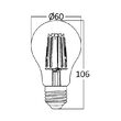 BEC LED CU FILAMENT TR 7W A60 806LM 2700K E27