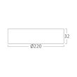 SPOT LED ROTUND PT 18W 1360LM 4000K F:220MM