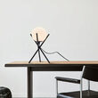 LAMPA DE MASA S013T-1H-1xG9-OPAL NEGRU STICLA 
