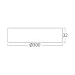 SPOT LED ROTUND PT 24W 1850LM 4200K F:330MM