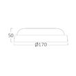 PLAFONIERA LED 12W 3000K D:170MM IP54 BULKHEAD RND