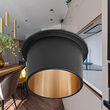 CARCASA NEGRU/int.AURIU ROTUND PT GU10 ALFA-C