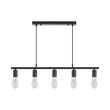 PENDUL G006S-5H-5xE27 NEGRU 