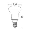 BEC LED 6W R50 6500K 530LM E14