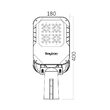 LAMPA STRADALA CU LED ST95 39W 5500lm 4000K GRI IP66 D60mm