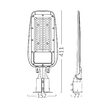 LAMPA STRADALA CU LED ST89 50W 4000K GRI IP66 D60mm