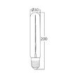 BEC LED DECO FILAMENT 6W DIM T30-200 2200K E27