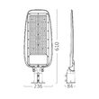 LAMPA STRADALA CU LED ST89 200W 4000K GRI IP66 D60mm