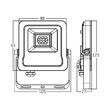 PROIECTOR LED 10W SMD 900LM 3000K IP65,BR PLUS