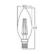 BEC LED CU FILAMENT 4W DIM C35 TR E14 470LM 2700K