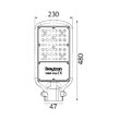 LAMPA STRADALA CU LED ST85 100W 6000K 11000LM IP66