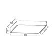 PLAFONIERA LED 36W 3000/4000/6500K ALB BLADE SQR