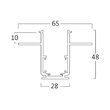 SINA MAGNETIC PENTRU RIGIPS, 2M/BUC, NEGRU