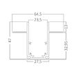 SINA MAGNETIC PENTRU RIGIPS, 1M/BUC, NEGRU