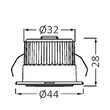SPOT LED ROTUND MINICOB 3W 38G 3000K IP54 SILVER