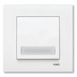 BUTON SONERIE LED+ETICHETA VIKO KARRE ALB
