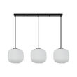 PENDUL LINIAR S009S-3H-1xE27-OPAL-NEGRU 