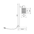 LAMPA DE MASA S008T-1H-1xE14-SLV STICLA 