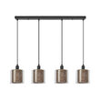 PENDUL LINIAR S008S-4H-4xE14-SLV STICLA 
