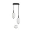 PENDUL TRIUNGHI S011R-3H-3xE14 OPAL STICLA MIXT 