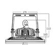 CORP ILUMINAT LED 100W 6500K GRI UFO HI-BAY, PLUS