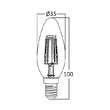 BEC LED CU FILAMENT 4W C35 360LM 2200K E14