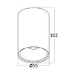 CORP ROTUND 1XGU10 AURIU GAMA-5510